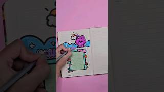 دفتراتونو خوشگل کنین۲  BT21 notebook design  shorts [upl. by Vins906]