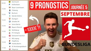 Pronostics Foot  9 PRONOSTICS BUNDESLIGA 234 SEPTEMBRE 2022 [upl. by Aeneas326]