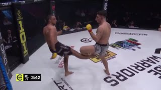 Sofiane Boukichou suffers broken leg against Tom Aspinall at Cage Warriors 101 [upl. by Attenyt]