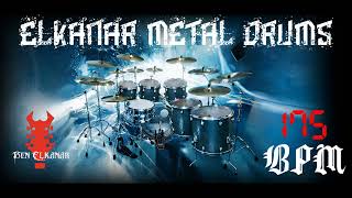 Metal Drums Track 175 BPM 1  Ben Elkanar [upl. by Mloc]