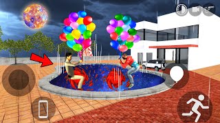 Franklin Flew in a Balloon Pool Indian Bike Driving 3D [upl. by Anahsirk]