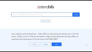 Utiliser ZoteroBib [upl. by Hellah9]