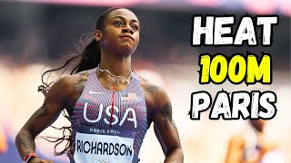 ShaCarri Richardson dominated her HEAT at the Olympic Games in Paris 2024 [upl. by Bullivant991]