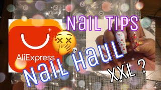 ALIEXPRESS NAIL HAUL  NAIL TIPS  XXL COFFIN ALMOND COFFIN HEARTS MEDIUM SQUARE  tiabellaxoxo [upl. by Jedlicka654]