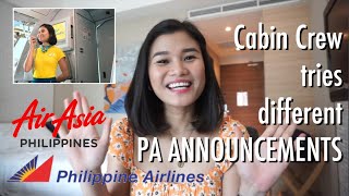 AIRLINE PA ANNOUNCEMENTS [upl. by Warrenne]