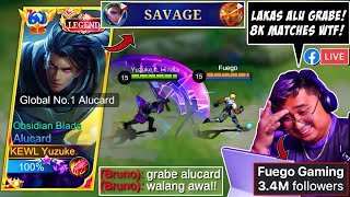 I Met Fuego  No1 Most Famous Streamer 999 Star 😱 He Was Shock  1v5 Global Alucard Savage 🔥 [upl. by Rue]