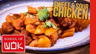 Easy Chinese Sweet and Sour Chicken Recipe [upl. by Ellertal]