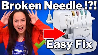 Brother 1034DX Serger  How to Change  Replace Needles Easy [upl. by Guild]