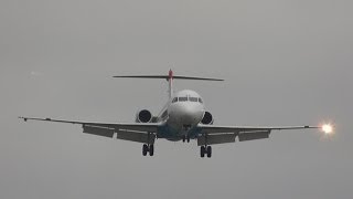 FullHD Forgot the lights Austrian Fokker 100 at GenevaGVALSGG [upl. by Drahsir]