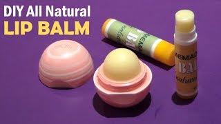 DIY Homemade Lip Balm 100 Natural  Easy EOS Lip Balm [upl. by Craggy]