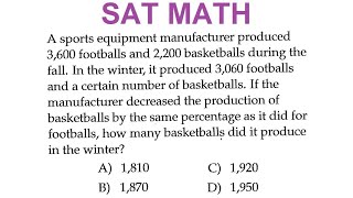 SAT Math Percents [upl. by Craven]