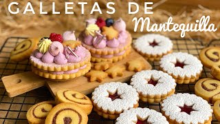 Las Mejores Galletas de Mantequilla 3 variedades una sola receta [upl. by Hseham]