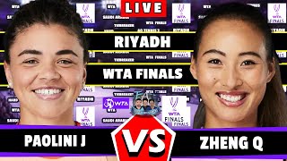 🔴LIVE ZHENG VS PAOLINI • WTA Finals 2024 Gameplay tennis WTAFinals paolini zheng [upl. by Bodrogi]