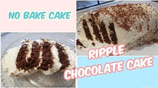 Simple No bake cake  How to make Ripple chocolate cake [upl. by Leunamnauj183]