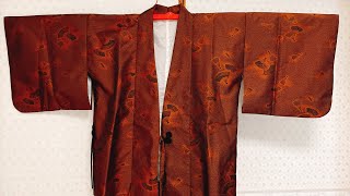 羽織から着やすい素敵なチュニックにリメイクしますRemake kimono haori into long tops [upl. by Retnyw]