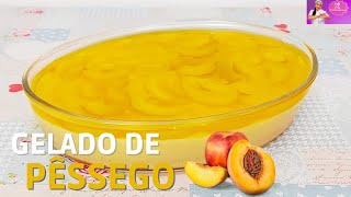 GELADO DE PÊSSEGO  SOBREMESA FÁCIL E RÁPIDA [upl. by Nwadahs]