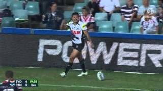 Refereeing howler mars Roosters NRL win over Penrith [upl. by Ottillia]