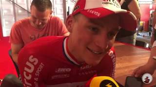 Dit zegt Mathieu van der Poel na de finish van de Amstel Gold Race  WIELERFLITS [upl. by Rillis]