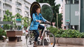 Bubup Regenschutz für Fahrrad der ersetzt Regenbekleidung wasserdicht Jacke Cape Parka Poncho [upl. by Coop]