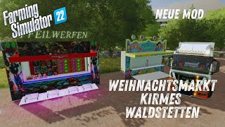 LS22 Riesige Weihnachts Kirmes in Waldstetten aufbau Tag 1  Neue Fahrgeschäft  ls22 ls22mods [upl. by Ttelrahc]