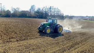 Passage de vibroculteur avec un doublé de john deere [upl. by Rats]