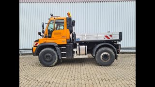 UNIMOG U 527 4x4 Kommunalhydraulik Frontzapfwelle Mähtür [upl. by Veda790]