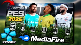 EFOOTBALL 2025 PPSSPP  Emulador de PSP BRASILEIRÃO E EUROPEU RUMO AO ESTRELATO 100 ATUALIZADO [upl. by Bea]