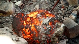 Making VikingAge Bloomery Iron in a Bloomery Furnace [upl. by Chard]