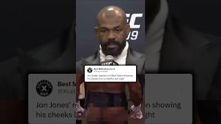 Jon Jones reacts to Mike Tyson showing cheeks live on Netflix [upl. by Ahseuqram]