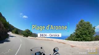 Korzika legjava 30  Plage dArone felé D824 [upl. by Nav5]