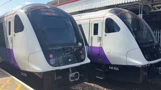 20240602 Elizabeth line Trains 345 029 and 345 052 at Romford [upl. by Yeloc178]