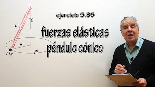 Ejercicio d595 dinámica fuerzas elásticas péndulo cónico [upl. by Av]