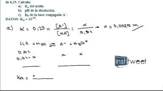 Resolución ejercicios de selectividad constante de ionización [upl. by Nide]