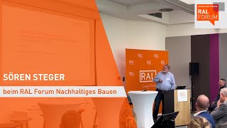 Sören Steger beim RAL Forum Nachhaltiges Bauen [upl. by Evelunn]