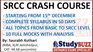 SRCC GBO crash course from 15 December Video classes Demo lectures Basics to advance mock tests [upl. by Immanuel]