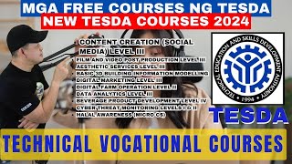 NEW TESDA COURSES 2024  FREE COURSES UNIFORM AT ALLOWANCES [upl. by Pennington]