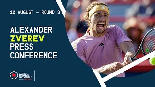 PRESS CONFERENCE  ALEXANDER ZVEREV  ROUND 3  OBN24 [upl. by Akihsat]