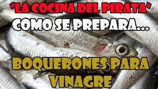 COMO SE PREPARA LOS BOQUERONES PARA VINAGRE  La Cocina Del Pirata [upl. by Ardnayek]