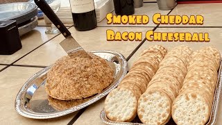 Smoked cheddar bacon cheese ball SmokedCheddar GourmetAppetizer BaconLife [upl. by Lewert]