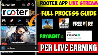 Rooter app se live stream kaise kare bgmi🤩Rooter app Kaise paise kamaen  how to live Bgmi in rooter [upl. by Naomi]