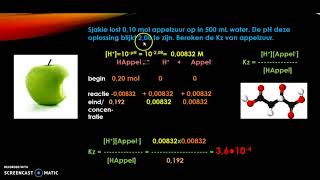 Rekenen aan zwakke zuren Kz en molariteit berekenen [upl. by Shapiro]