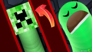 Slitherio Minecraft Creeper Skin Mod Sneaky Snake  Epic Slitherio Gameplay [upl. by Ibib]