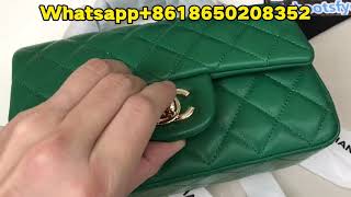 Chanel Mini Classic Flap Bag Green from BOOTSFY [upl. by Angelique]