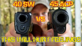 40 SampW vs 45 ACP Which one is more powerful [upl. by Obocaj]