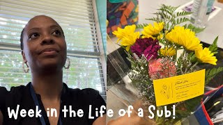 Week in the Life of a Substitute Teacher  Teacher Appreciation Week 👩🏽‍🏫💐🫶🏽 [upl. by Euqinomad139]