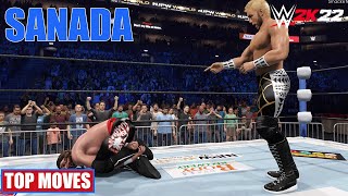 SANADA TOP MOVES amp SIGNATURE FINISHER  WWE 2K22 [upl. by Aisemaj]