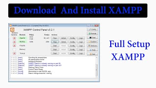 Hindi Download and Install XAMPP in Windows 10 amp 11  full setup [upl. by Kristos523]