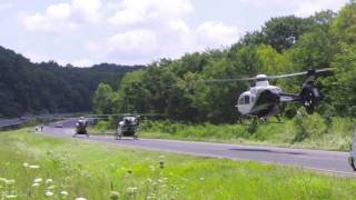 Three 3 Medical Helicopters on i 40 [upl. by Messing380]