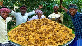 MUTTON BIRYANI  Layered Mutton Biryani Recipe Cooking In Village  Goat Biryani Cooking amp Eating [upl. by Eltrym]