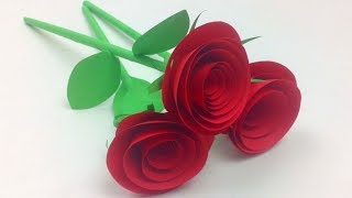 How to Make Small Rose Flower with Paper  Easy Paper Roses Flowers Step by Step  DIY Rose Of Paper [upl. by Oilegor840]